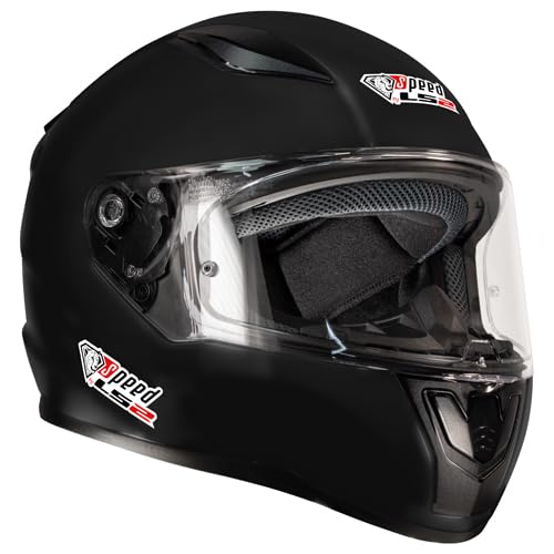 LS2 Rapid FF352 Integralhelm Schwarz Matt - Sonderedition Speed - Kart & Motorradhelm (S)