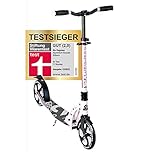 SIX DEGREES Aluminium Scooter mit Klappmechanismus u. Ständer, 205 mm, höhenverstellbar, GS-geprüft, rosa, TESTSIEGER