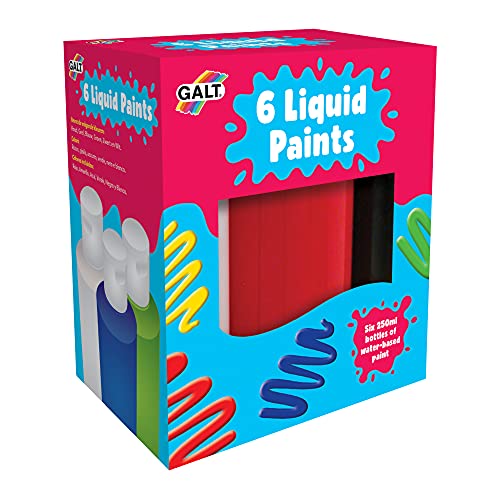 Galt Toys, 6 Liquid Paints, Ready Mix Paint for Children, Ages 3 Years Plus