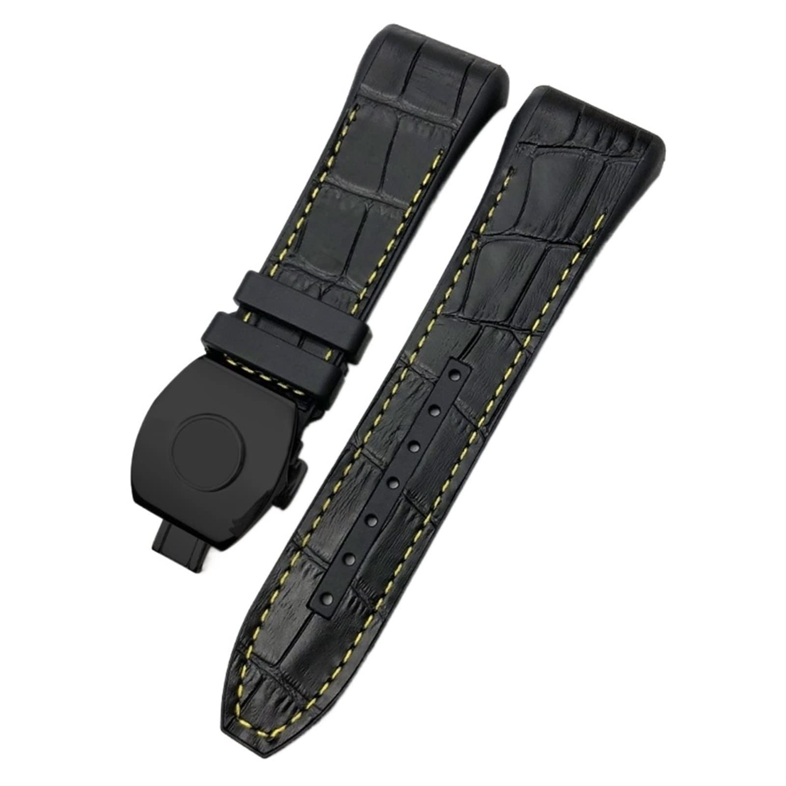 NEYENS Uhrenarmband für Franck Muller, 28 mm, Rindsleder, Silikon, Nylon-Gummi, Faltschnalle, Uhrenarmbänder für Herren, 28mm, Achat