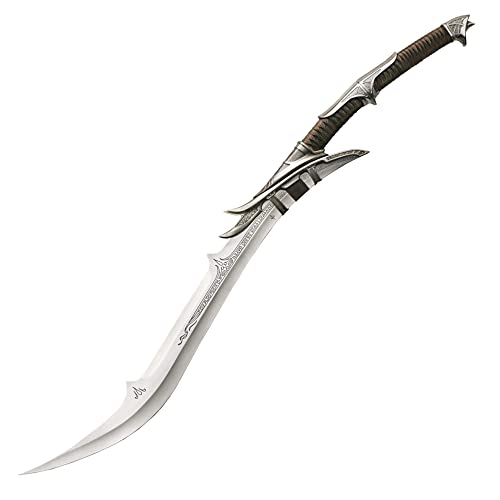 United Cutlery Mithrodin Schwert, Kit Rae Schwert, Metallschwert, Antikes Schwert aus 420 J2 Edelstahl mit Ledergriff 108cm, Fantasy Schwerter, Deko Schwerter für Schwertsammlung, Limited Edition