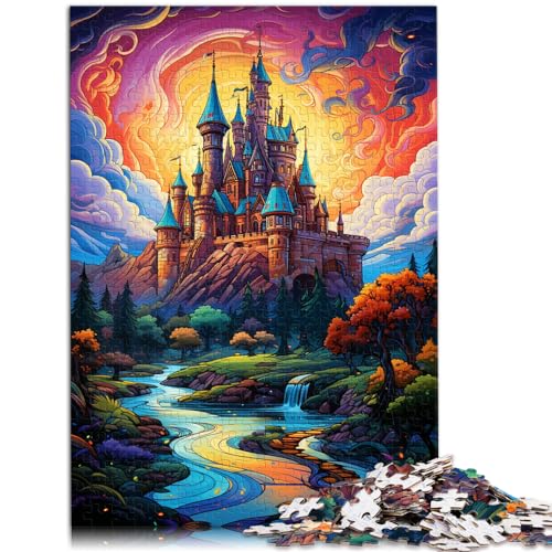 Puzzles für Erwachsene, farbenfrohes Fantasieschloss, Puzzle 1000 Teile, Holzpuzzle, interessantes Puzzle zur Stressreduzierung, 1000 Teile (50 x 75 cm)