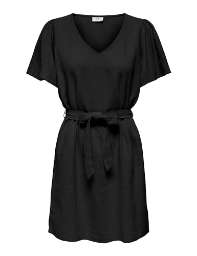 JdY Damen JDYSAY S/S Bell Sleeve Dress WVN Dia Kleid, Black, Small