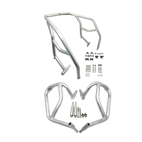 Motorrad Crashbars Für S1000XR S1000 XR S 1000XR 2021 2022 Motor Schutz Stoßstange Crash Bars Stunt Käfig Rahmen Protector Motorrad Motorschutz Sturzbügel(Silver)