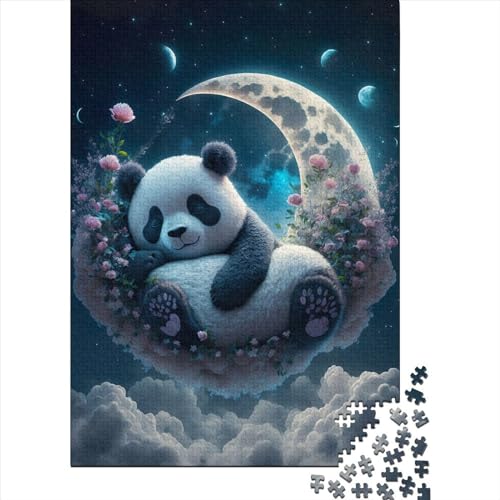 1000-teiliges Puzzle für Erwachsene, Geschenke für Panda-Schlummer-Puzzles für Erwachsene und Jugendliche ganze Familie und die (Größe: 75 x 50 cm)