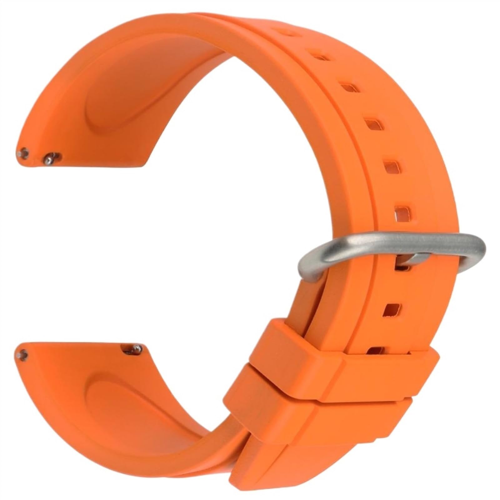 THBGTCNQ Weiches Gummi-Uhrenarmband, Sportuhrenarmband, Schnellverschluss, 20 mm, 22 mm, Gummi-Uhrenarmband, Gürtelschlaufe for Quarzuhr, Smartwatch(Orange S,22mm)