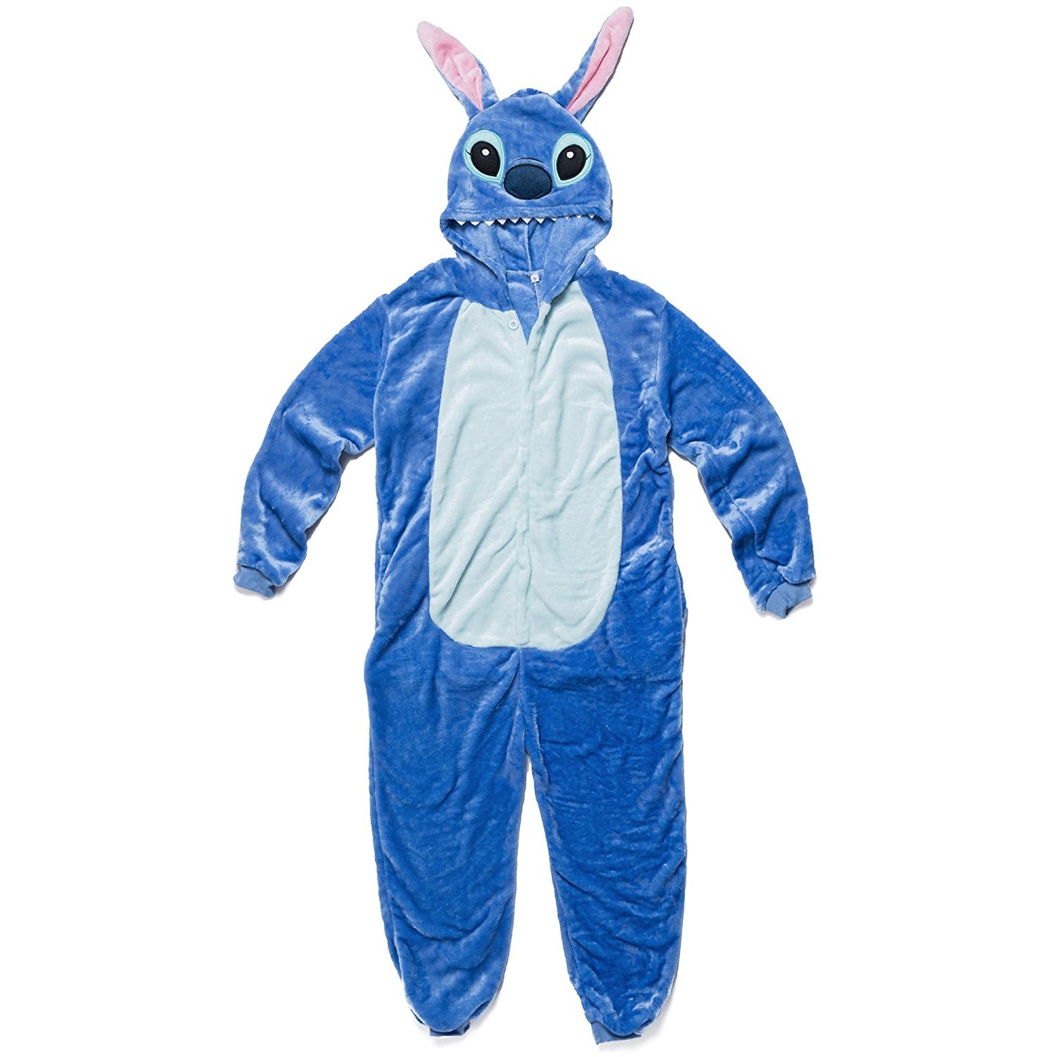 Lilo und Stitch Kostüm Erwachsene Jugendliche blau Größe S 145-155cm Körpergröße Kigurumi Onesie Einteiler Männer Frauen Damen Herren