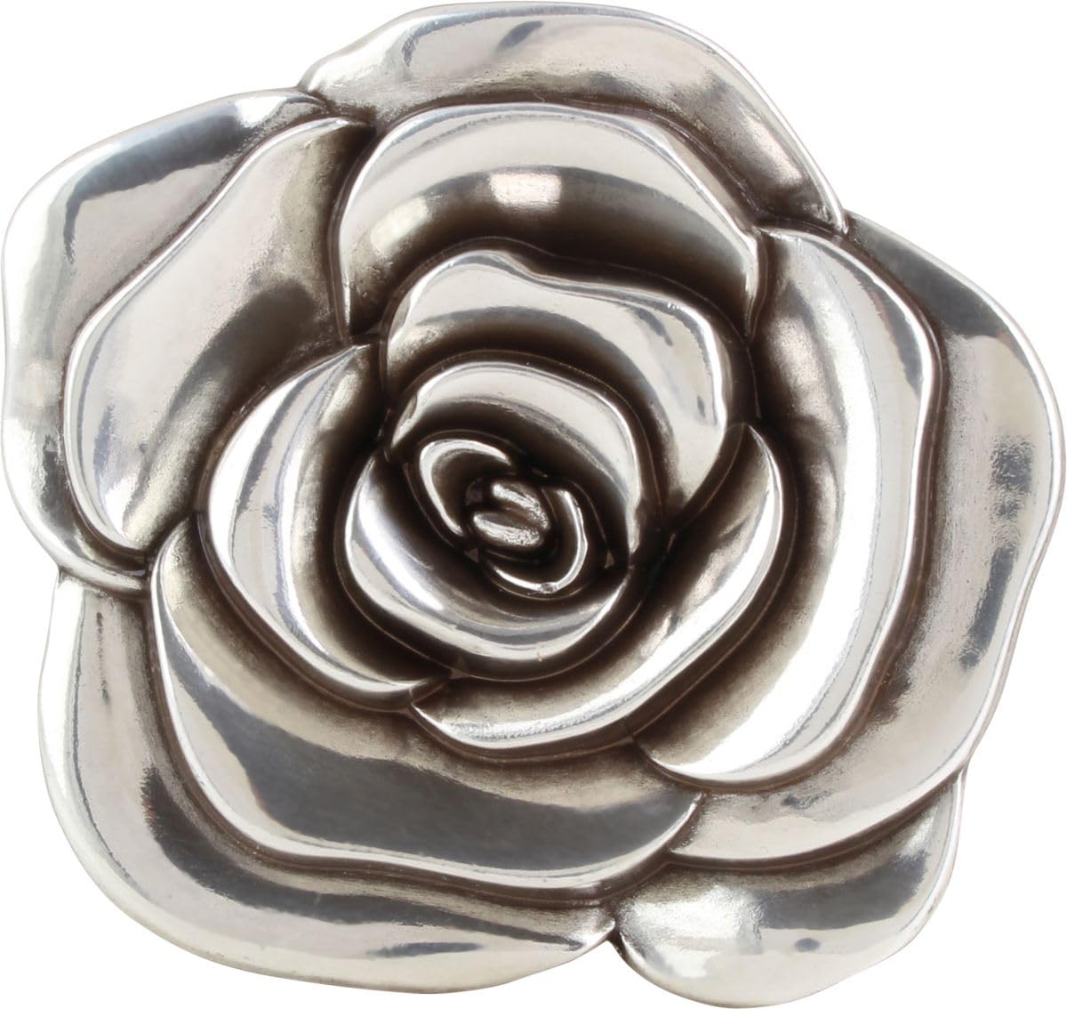 Gürtelschnalle A Rose 4,0 cm | Buckle Wechselschließe Gürtelschließe 40mm Massiv | Wechselgürtel bis 4cm | Silber