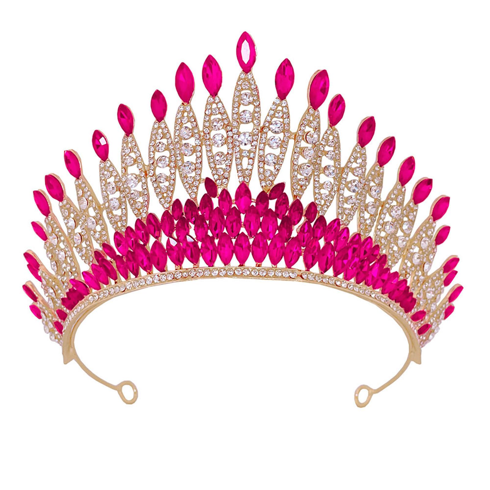 Zdprkqzvz Braut Kopfschmuck Mit Schimmernden Strasssteinen Bunten Kristallen Tiaras Für Hochzeiten Und Partys Eleganter Haarschmuck Für Frauen