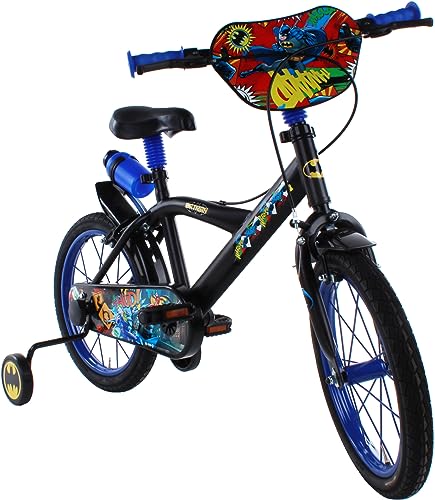 ALBRI Babys (Jungen) 14 Zoll Batman Fahrrad, Schwarz, pollici