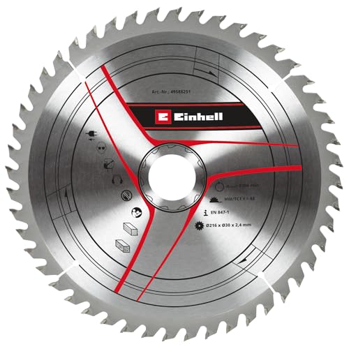 kwb by Einhell HM-Sägeblatt (Ø 216 x 30 mm, 48 Zähne, passend für Einhell Zug-Kapp-Gehrungssäge TC-SM 216 und Kapp-Gehrungssäge TC-MS 216)