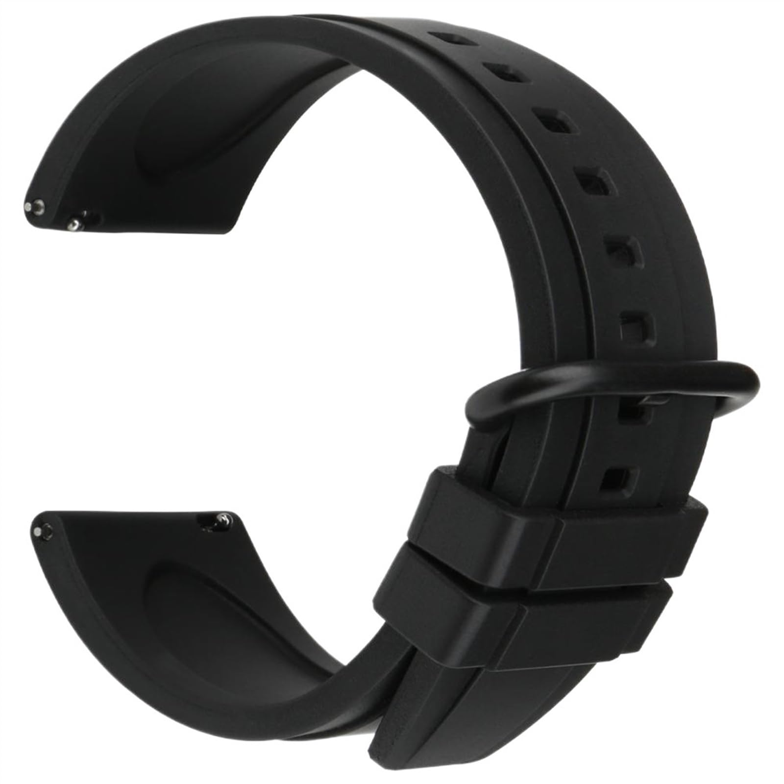 THBGTCNQ Weiches Gummi-Uhrenarmband, Sportuhrenarmband, Schnellverschluss, 20 mm, 22 mm, Gummi-Uhrenarmband, Gürtelschlaufe for Quarzuhr, Smartwatch(Black B,22mm)