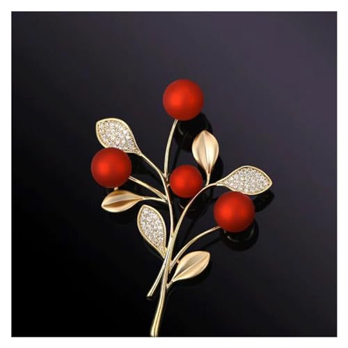 Brosche Flower Brooch for Women Fashion Rhinestone Bouquet Pin Wedding Party Jewelry Accessories Brosche Vintage (Color : 04)