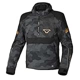 MACNA Motorradjacke Traffiq Anorak, BLACK CAMOUFLAGE, L