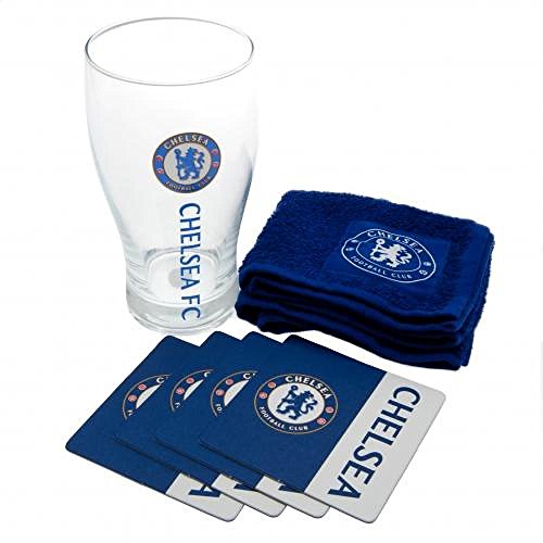 Chelsea FC Offizielles Fußball-Geschenk, Mini-Bar-Set – eine tolle Geschenkidee zu Weihnachten/Geburtstag für Männer und Jungen