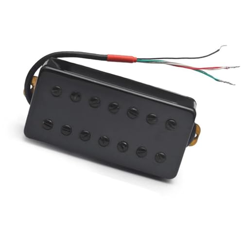 7-saitiger E-Gitarren-Humbucker-Tonabnehmer In Reihe Für E-Gitarre, Schwarz/Gold/Silber e gitarren tonabnehmer (Color : Neck Black)