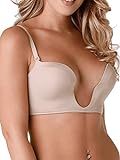 Wonderbra Damen Halbschalen BH ,Beige75D (Herstellergröße: 90D)