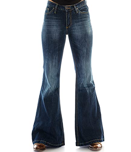 Comycom Damen Jeans mit Schlag Star Burn 31/34