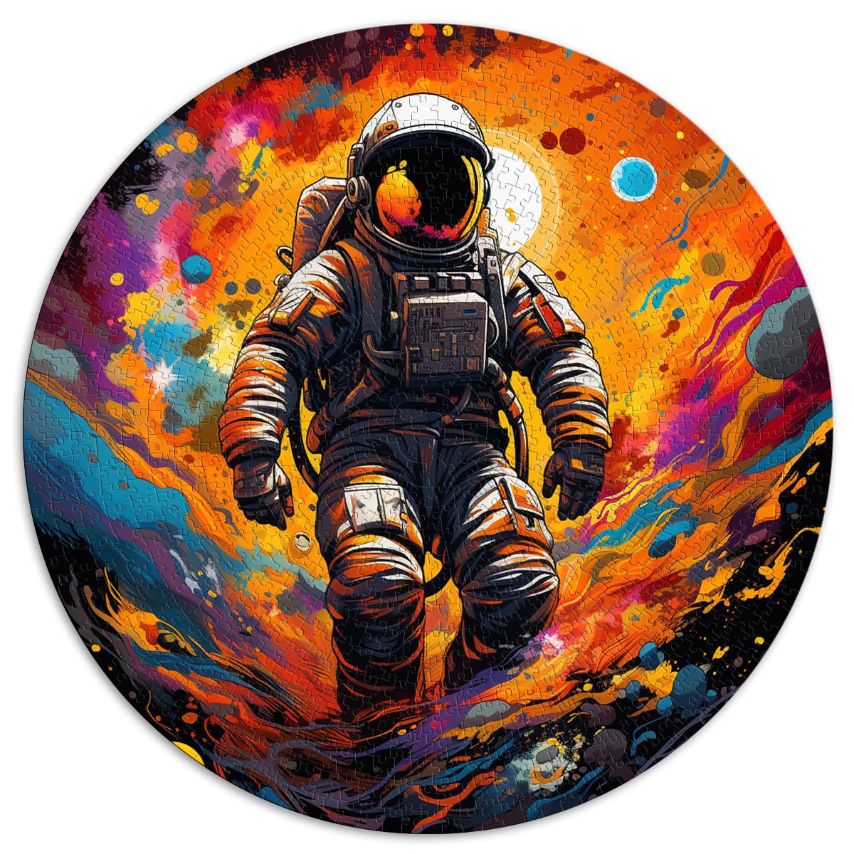 Puzzles Geschenk Mysteriöser Astronaut Puzzles für Erwachsene 1000 Teile 26,5x26,5 Zoll Puzzle Mitmachspiel-Familiendekoration und Geschenkidee