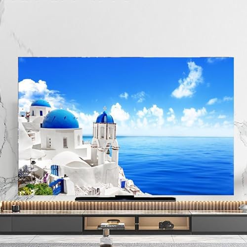 Hülle Bezug Für Fernsehen, 32-75 Zoll Tv-Abdeckung Für Den Innenbereich Kompatibel Mit PC, Desktop-Computer Und TV-Bildschirm, Staubdichte TV-Abdeckung Weiches Polyestergewebe A1,58-60in