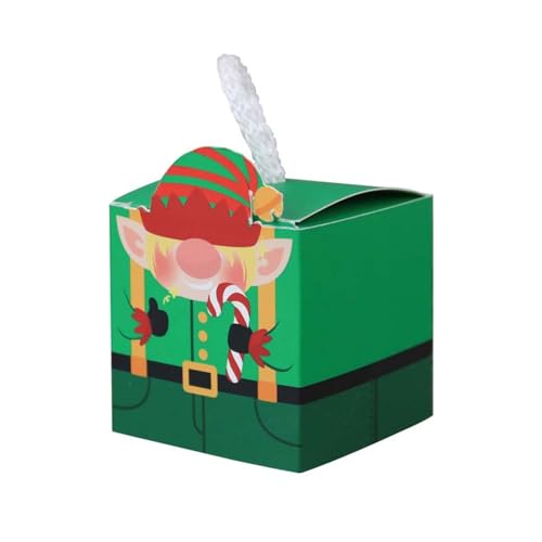 Festliche Weihnachts-Geschenkboxen, 50 Stück, für Schokolade, Süßigkeiten, für Heimdekoration, Neujahrsdekoration, Papierbox, 50 Stück, Weihnachtsbaum-Geschenkpapierbox, Süßigkeiten-Paket,