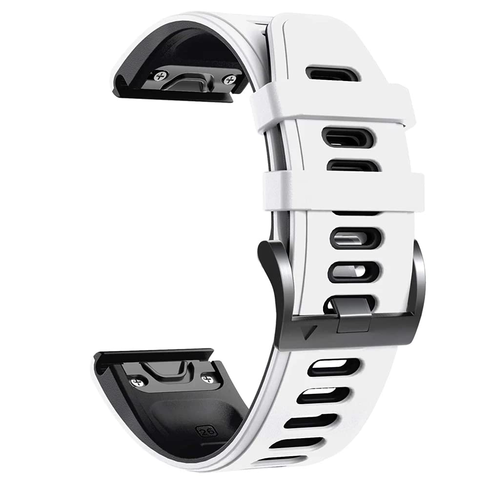 OPKDE Weiches Silikon-Armband für Garmin Fenix 5S 5 5X Plus 6S 6 6X Pro Smart-Armband 20 22 26 mm, schnell und einfach anzubringen, For Enduro, Achat