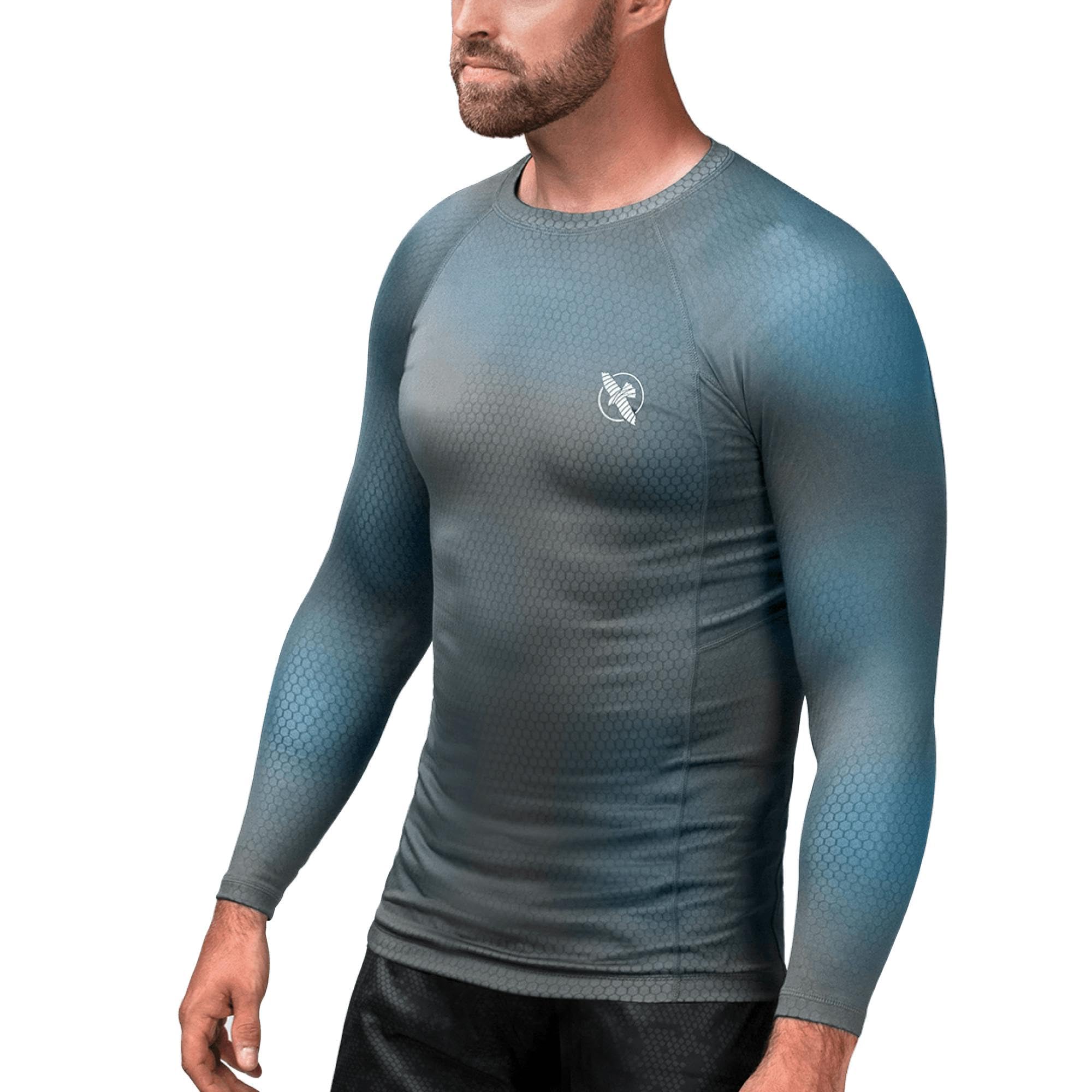 Hayabusa Fusion Rashguard - Grijs / Aquablauw