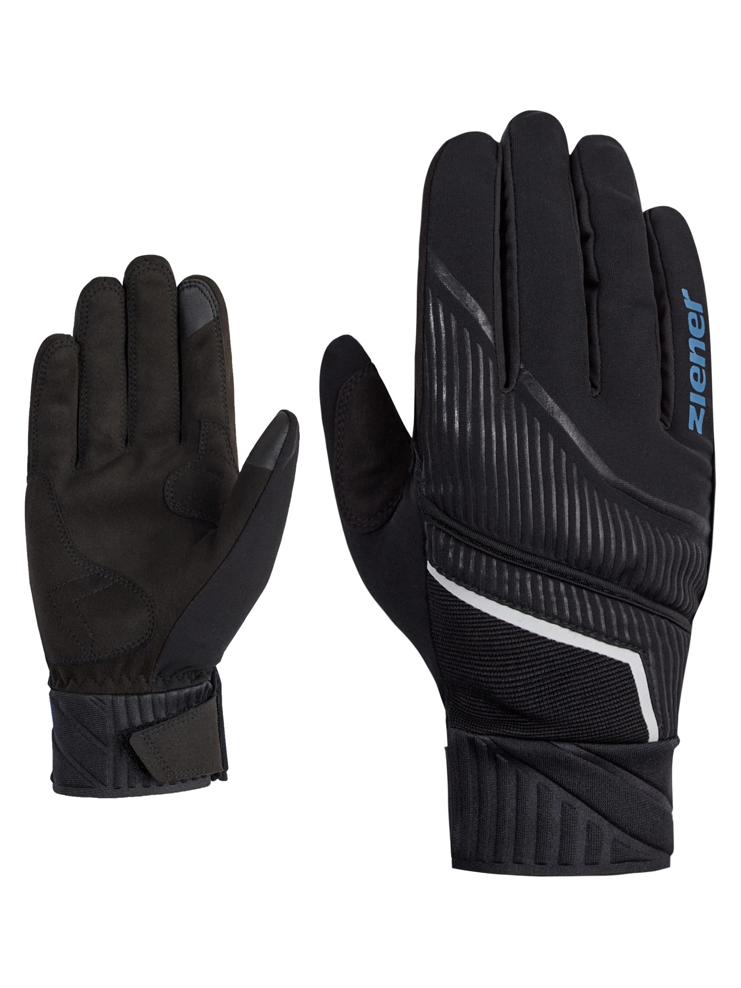 Ziener Herren ULIC Touch Langlauf / Nordic / Crosscountry-Handschuhe | Touch, Überzieh-Fäustling, Black.Persian Blue, 6