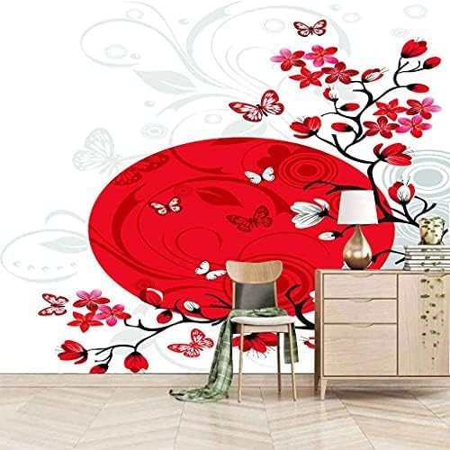 Abstrakter Schmetterling Blume 3D Tapeten Wanddekoration Fototapete Sofas Wohnzimmer Wandbild Schlafzimmer-350cm×256cm