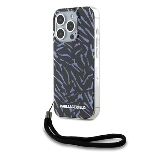 CG Mobile Karl Lagerfeld KLHCP15XHZBPKCCU hülle für iPhone 15 Pro Max 6.7" lila Zebra with Cord