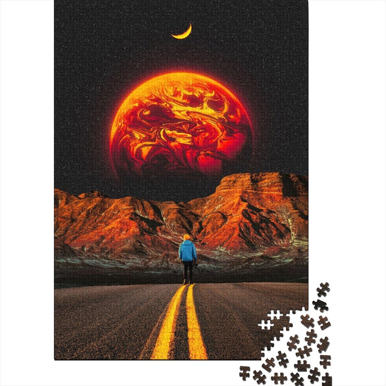 Kunstpuzzle für Erwachsene 1000 Teile Traumlandschaft für Erwachsene 1000 Teile Puzzlegeschenke Lernspielzeug Familienspiele (Größe 75x50cm)