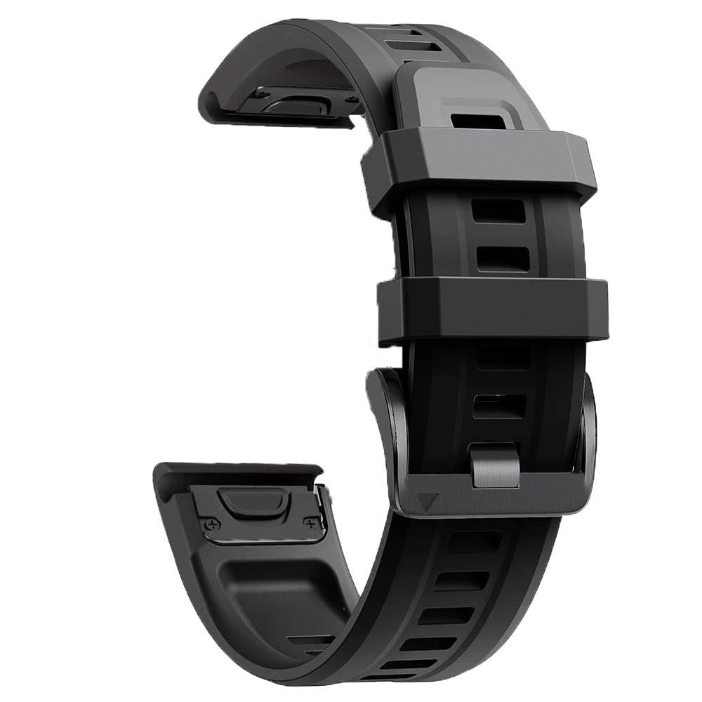 OPKDE Uhrenarmband für Garmin Fenix 7S 6S 6SPro 5S 5SPlus, 20 mm, Silikon, Rotgold, Stahlschnalle, Schnellverschluss, Easyfit-Armband, 20mm D2 Delta S, Achat