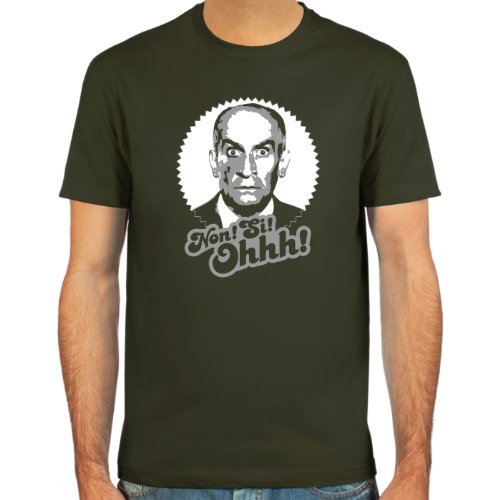 Pixda T-Shirt Louis de Funès ::: Non! SI! Ohhh! ::: Farbauswahl: deepred, Oliv, Navy oder schwarz ::: Größen: S-XXL