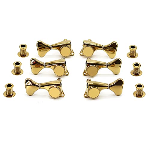 Gitarren Stimmwirbel Akustikgitarre Knob Welle String Rolle Butterfly Fishtail Tuner (Color : Gold)