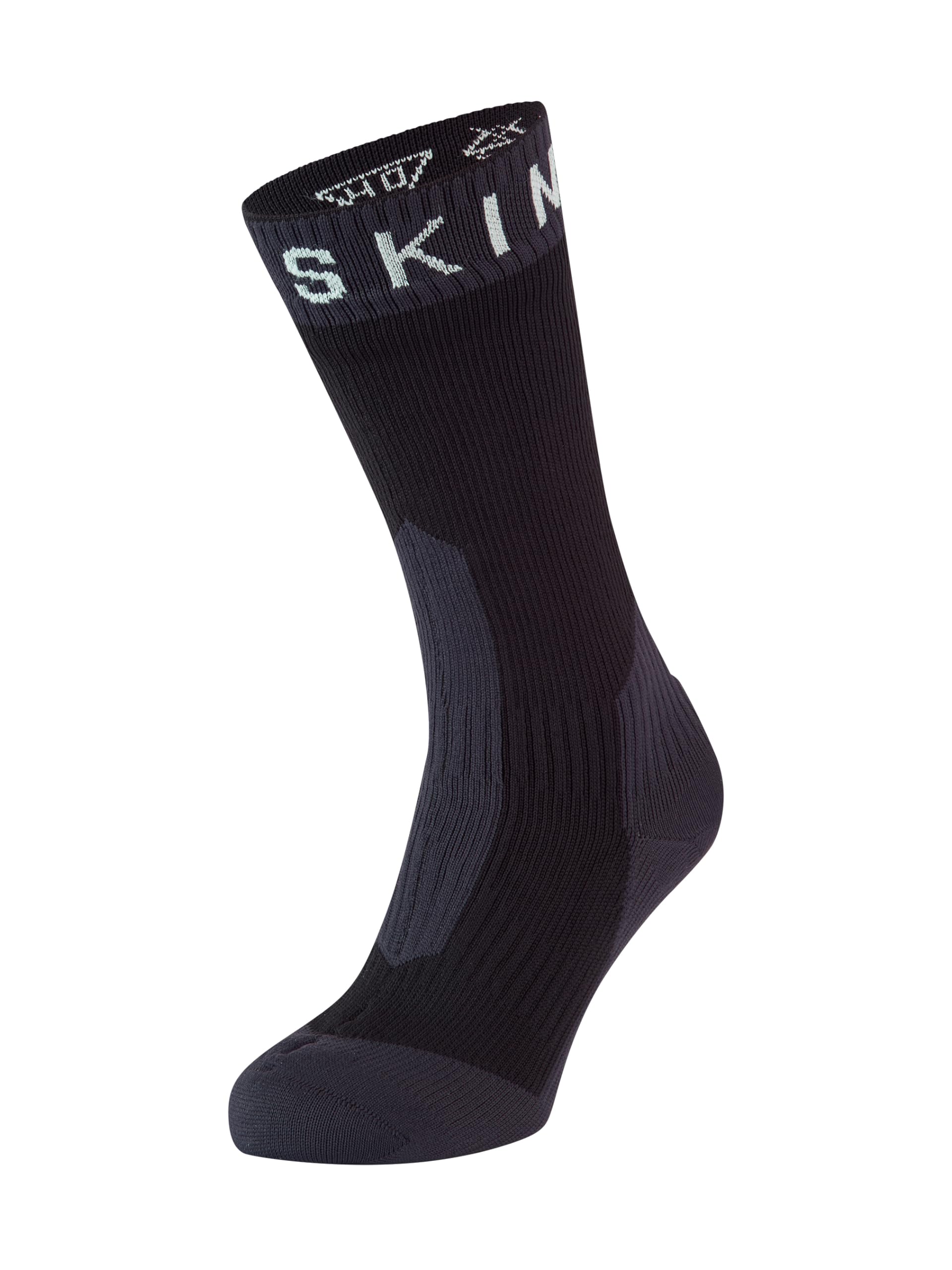 Sealskinz Unisex Extrem Kaltes Wasser Wasserdichte Socken – Mittellang, Schwarz/Grau/Weiß, S