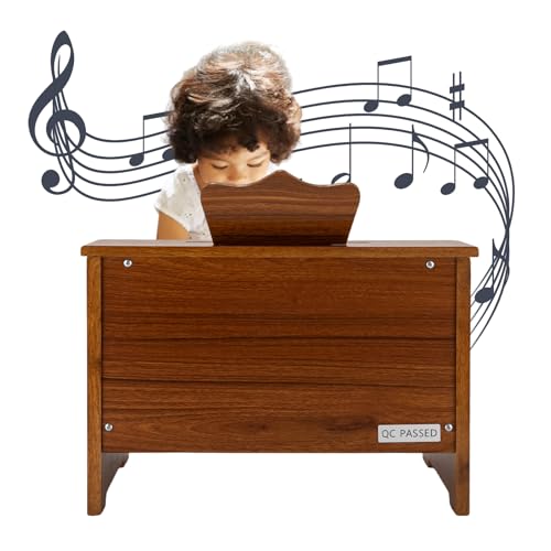 Kinderklavier aus Holz Kinder Klavier Tastatur Tragbarkeit Tasten Digitalpiano für Kinder unter 5 Jahre alt Musikalisches Erziehungsinstrument 42.5x23.5x29.5CM