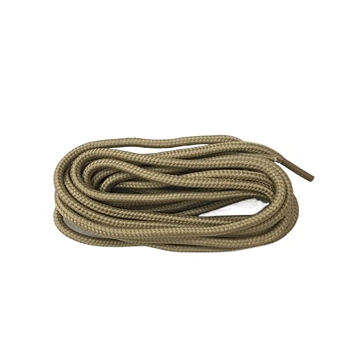 RybdaFDc Schnürsenkel, 1 Paar klassische, einfarbige, runde Schnürsenkel aus Polyester, Schnürsenkel for Sneaker, 21 Farben, 70 cm, 90 cm, 120 cm, 150 cm(Khaki,120cm)