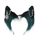 Quasten Kette Pelzohr-Haarband für Frauen Plüsch Haarband LolitaStyle Kostüm Stirnband Party Requisiten Halloween Kopfschmuck