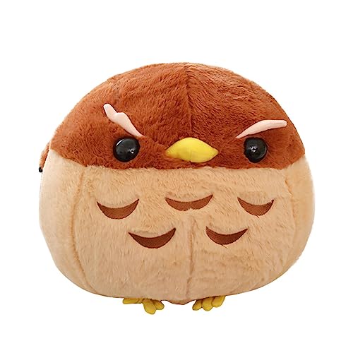 Praller Adler, Gefülltes Plüschtier, 43,2 Cm, Niedlicher Adler, Stofftier, Manschettenkranich, Plüschvogel, Plüschkissen, Umarmungsspielzeug, Geschenke For Kinder, Geburtstag, Weihnachten(Brown,30cm)