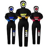 MMA Dummy Judo Grappling Dummy Punching Bag Brazilian BJJ JIU Jitsu Standing Position Dummy Wrestling Martial Arts Boxing Karate Training Dummies - Canvas - UNFILLED (Yellow, 59" - Inches)