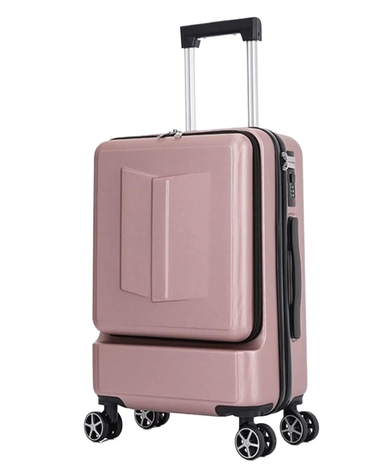 Habrur Rollkoffer Koffer Trolley Gepäck-Koffer-Teileset, Handgepäck-Rollwagen aus ABS + PC mit Taschenfach Koffer Gepäck Reisekoffer (Color : D, Size : 20")