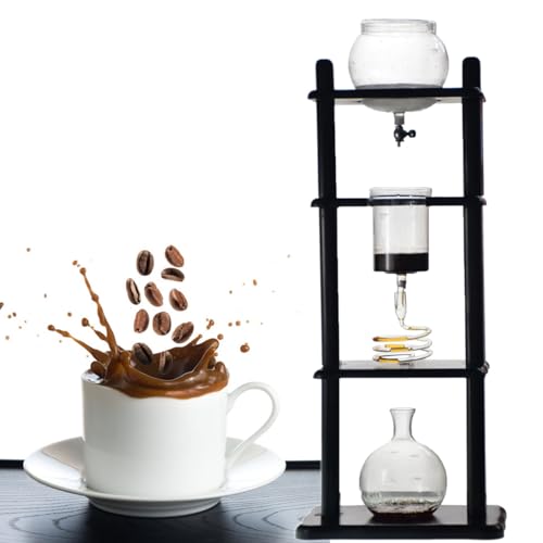 ROGHA Eiskaffeemaschine, tragbare Cold Brew Kaffeemaschine Cold Brew Dripper Kaffeemaschine 1000ml Cold Brew Tower fürs Homeoffice