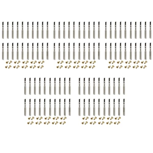 Nemeaii 100 Stück Leier Harfe Stimmen Nägel mit 100 Stück Nieten Set für Leier Harfe Klein Harfe Musikalisch Saiten Instrument