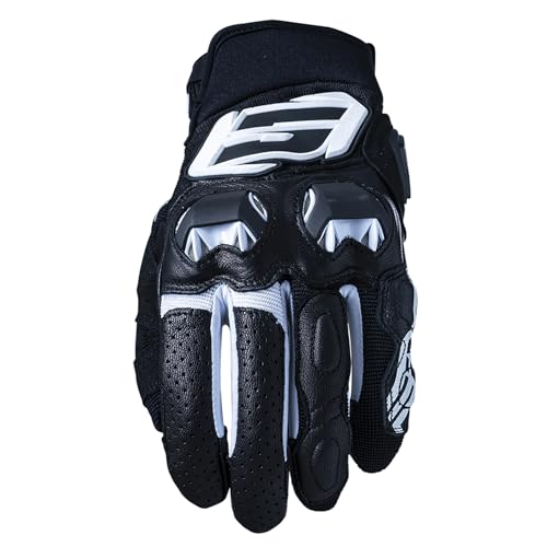 ファイブ Five 830121 Motorradhandschuhe Sport, kurz, SF3, Schutz 1KP, weiche Belüftung, Schwarz & Weiß, M