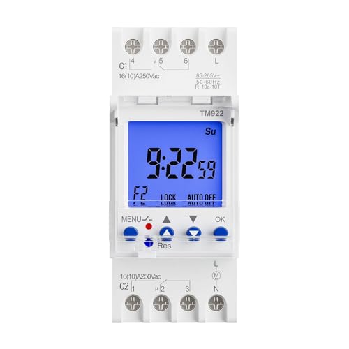 Fortschrittliche Doppelkanal-Timer-Schalter, Schienen-montierte Schalter für genaue elektrische Planung in Haushalten und Unternehmen