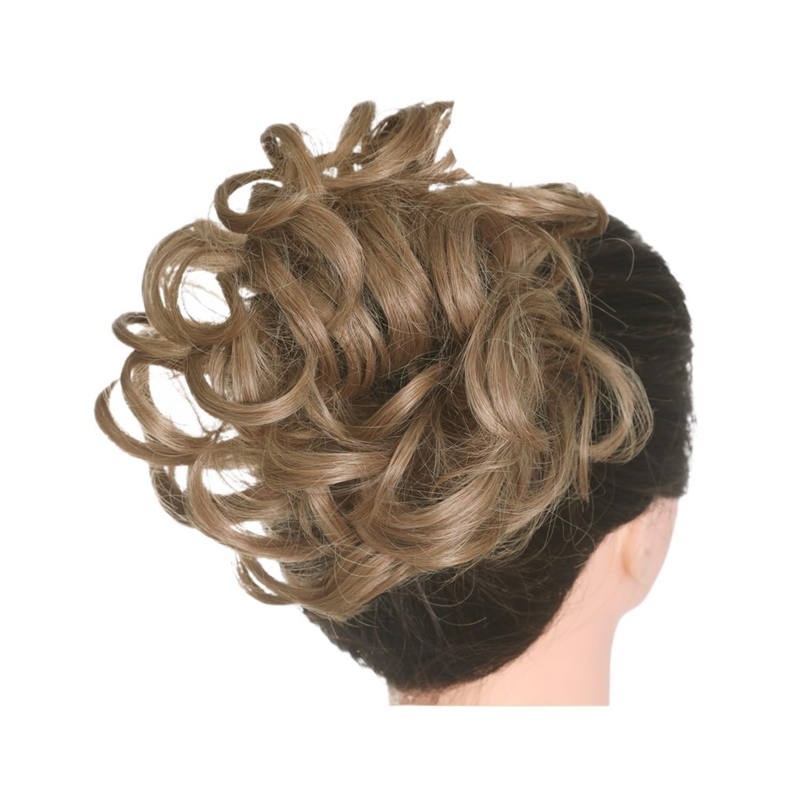 Haarteile Haarknoten Synthetischer unordentlicher Haarknoten, Chignon, Haargummis, gefälschtes Haarband, Zopf, elastischer Haarteilschwanz for Frauen, synthetischer Wickel, lockiger Pferdeschwanz Bröt