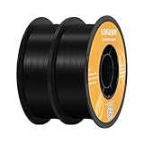 Kingroon PLA-Filament für 3D-Drucker, Maßgenauigkeit +/- 0,03 mm, 1-kg-Spule (2,2 lbs), 1,75 mm, 2 kg, Schwarz+Schwarz