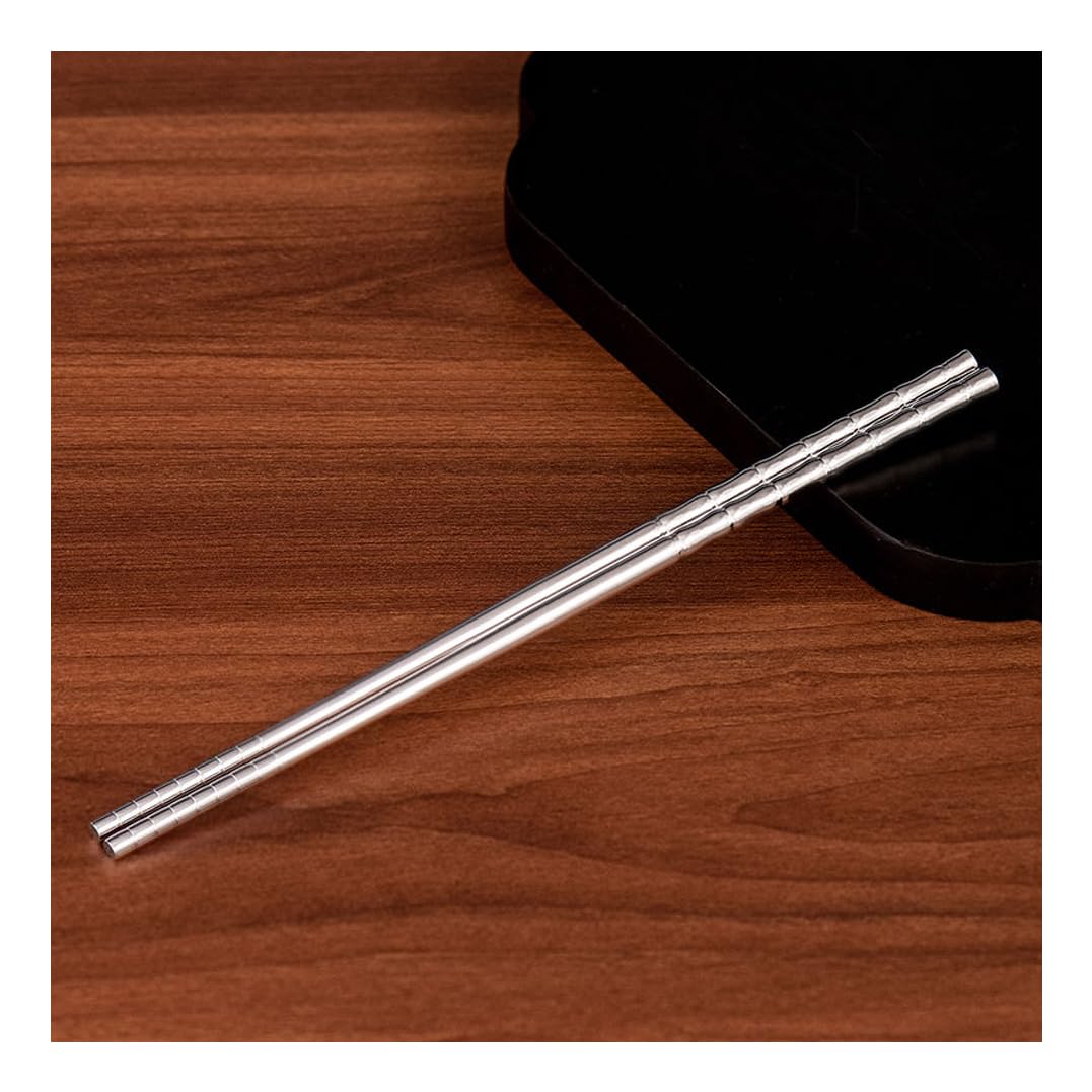 ZHOUXIAO Sterling Silber Chopstäbchen Geschenk 31G, Chinesische Reine Silber -Essstäbchen Haushalts Silbergeschirr Wiederverwendbar,999 Silver Chopsticks Stilvolles Geschenk Silver