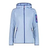 CMP Damen Strickjacke mit Fester Kapuze, Sky-Bianco, 34