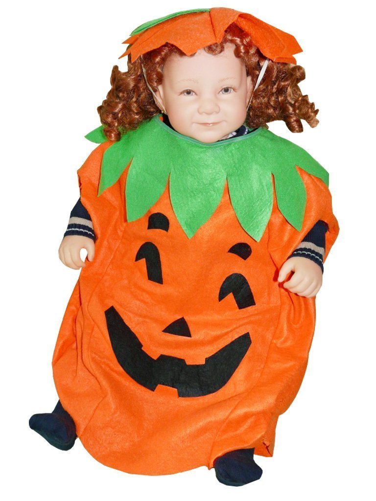 Ikumaal Kürbis-Kostüm, An01 74-80, für Baby Babies Klein-Kind, Halloween Kostüm-e Grusel Scary Kinder Fasching Karneval Karnevalskostüm-e Faschingskostüm-e